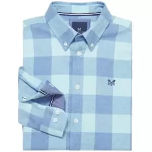 Crew Clothing Mens Buffalo Check Shirt Blues Medium