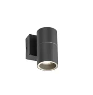 KnightsBridge 230V IP54 GU10 Fixed Single Wall Light - Anthracite