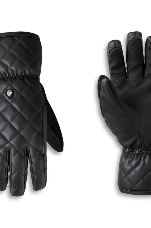 Dare 2b Womens Faux Leather Insulating Gloves in Jet Black Size: XS Jet Black Female XS