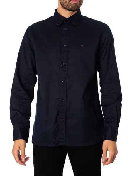 Tommy Hilfiger Core Flex Poplin Shirt Desert Sky XXL