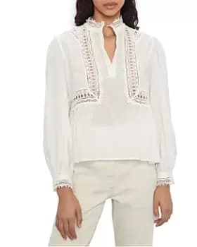 ba & sh Selma Lace Trim Blouse