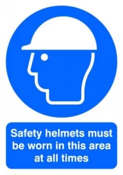 Signslab A4 Safety Helmets M/b/worn Pvc