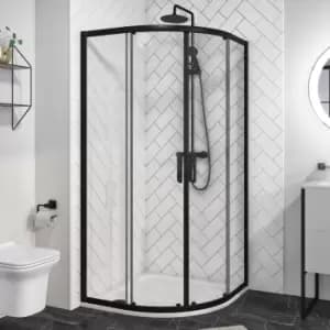 800mm Black Quadrant Shower Enclosure - Pavo
