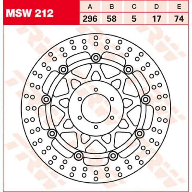 TRW MSW212 Brake disc floating brake disc Brake Disc (82)