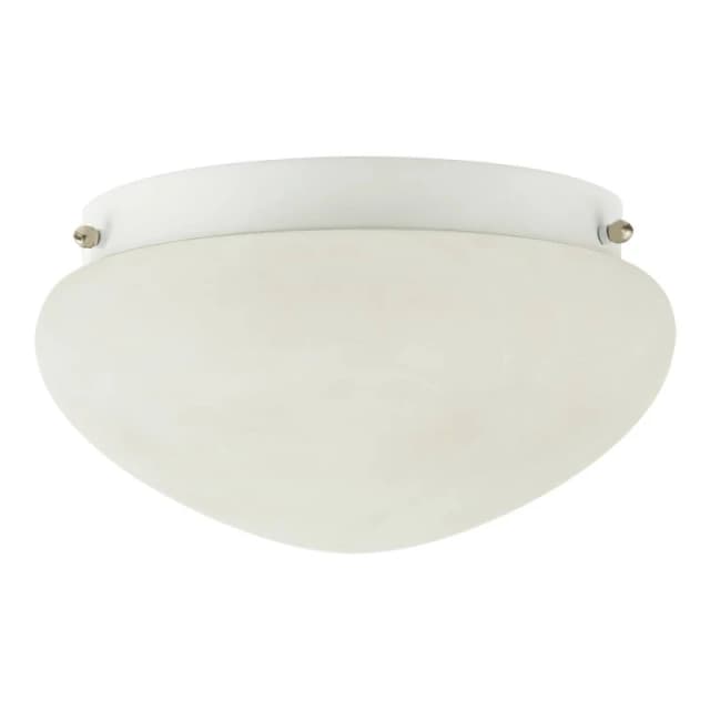 Happy Homewares Traditional Alabaster Glass IP44 Bathroom Ceiling Lighting Fixture in White White Unisex