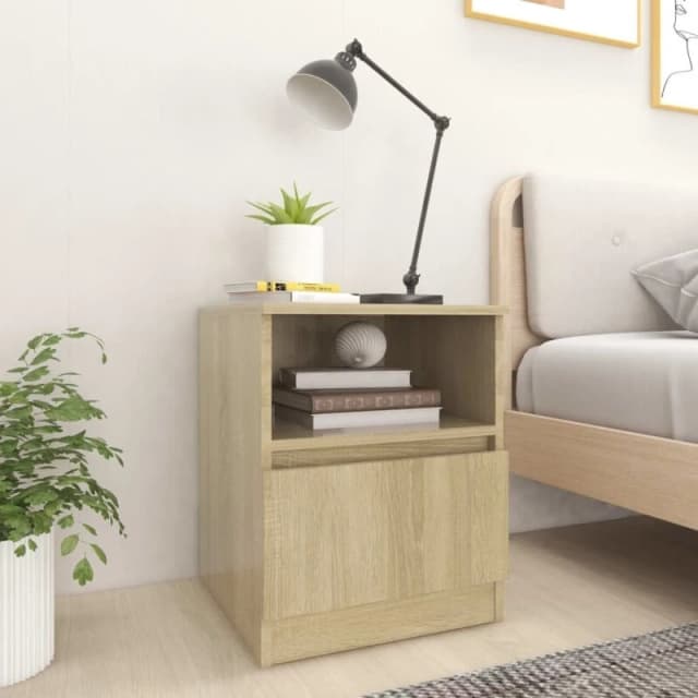 VIDAXL Bed Cabinets 2 pcs Sonoma Oak 40x40x50cm Engineered Wood Vidaxl 8720286557693