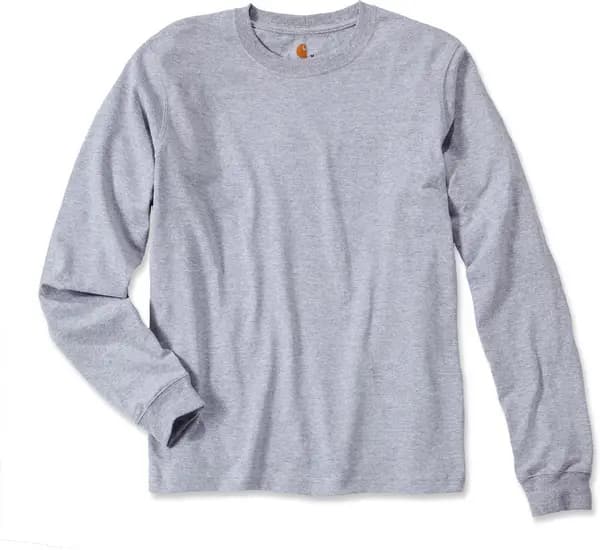 Carhartt Logo Longsleeve, grey, Size S