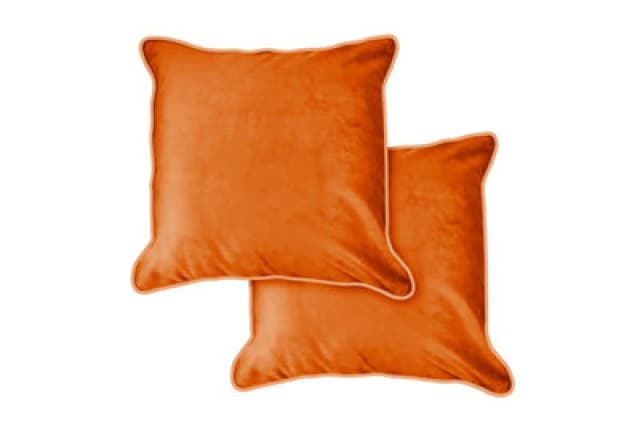 Plush Velvet Cushion Cover In Burnt Orange