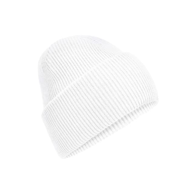 Beechfield Beechfield Men Classic Deep Cuffed Beanie in White White One Size Male 5063425890453