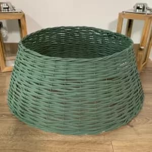 Samuel Alexander 67cm x 26cm Large Green Wicker Christmas Tree Skirt