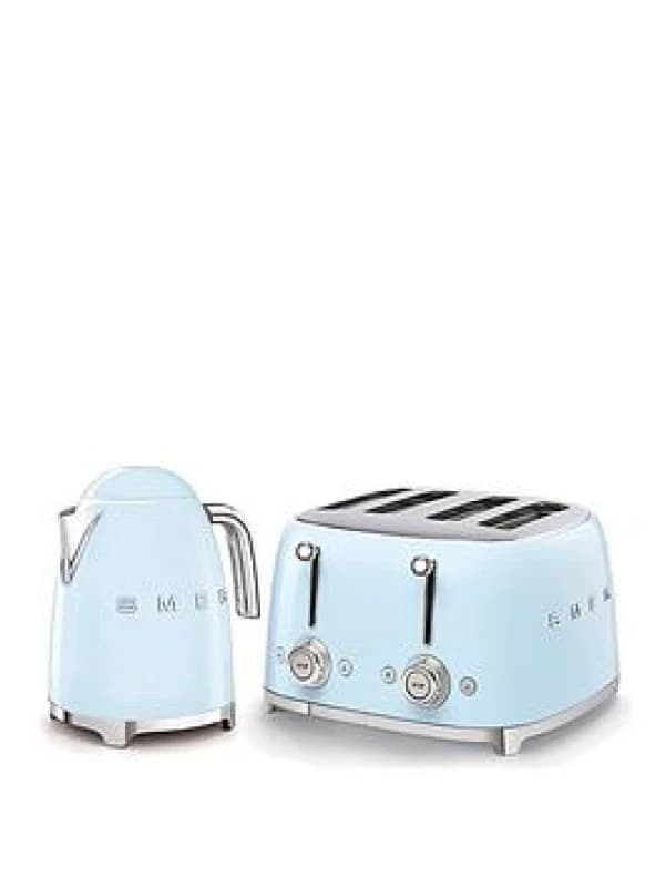 Smeg Eejb165 50S Retro Style Kettle And 4-Slice Toaster - Pastel Blue Blue WG3OH Unisex