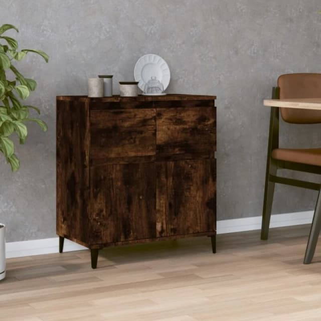 Vidaxl Sideboard Smoked Oak 60X35X70 Cm Engineered Wood