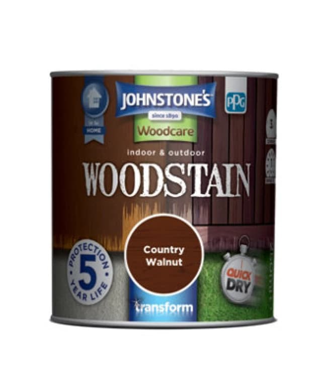 Johnstone's Indoor & Outdoor Woodstain Country Walnut - 250Ml
