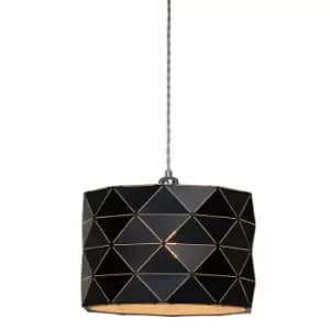 Village At Home Shadow Ceiling Light Pendant - Black