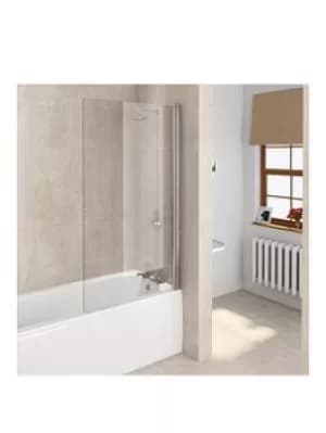 Aqualux Aqua 6 Square 850Mm X 1500Mm X 6Mm Clear Glass, Silver Frame