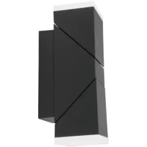 Sienna Outdoor Up Down Wall Light Black Matt, Plastic Matt IP67