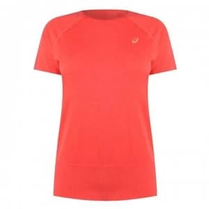 Asics Seamless Running T Shirt Ladies - Red/Black