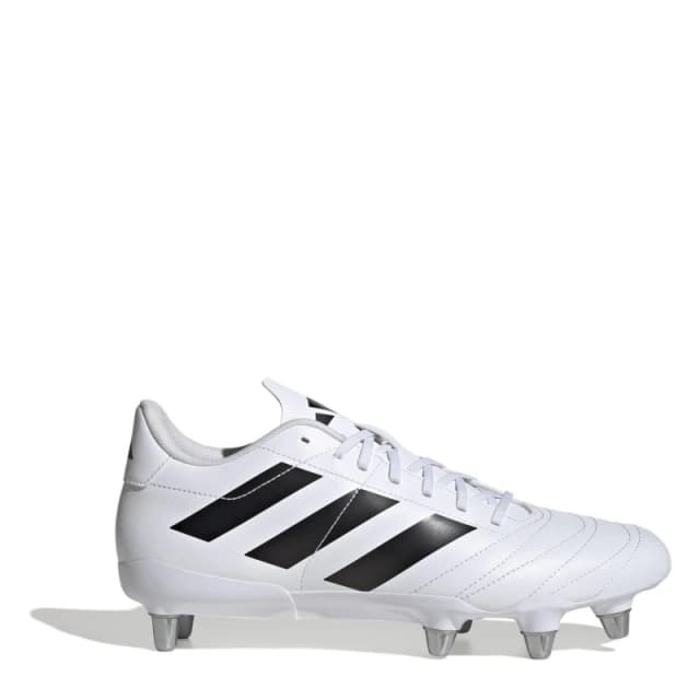 adidas Kakari Adults Soft Ground Rugby Boots White/Black male 8 (42)