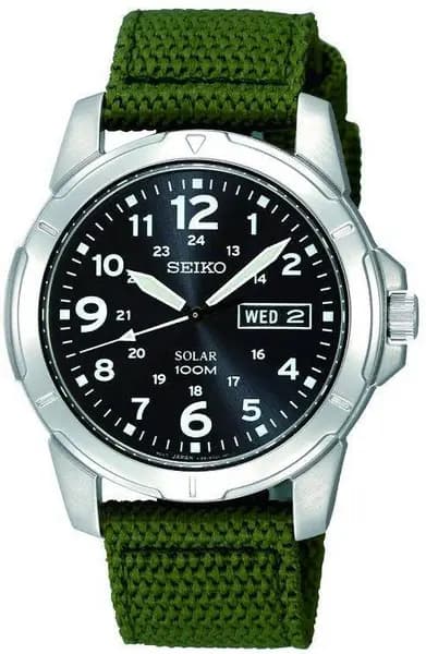 Seiko Watch Solar Powered Gents - Black SO-451