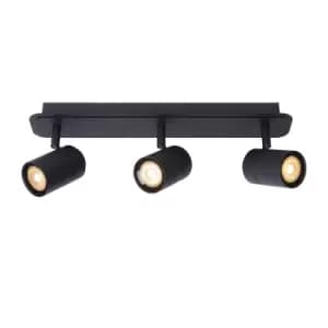 Lennert Modern Ceiling Spotlight Bar Bathroom - LED Dim. - GU10 - 3x5W 3000K - IP44 - Black