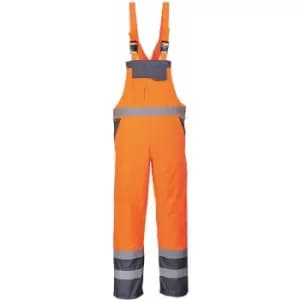 S488 - orange/navy Hi-Vis Contrast Bib & Brace - Unlined sz 3XL Coverall - Portwest
