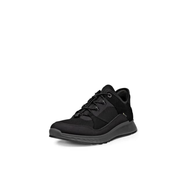 Ecco Exostride 835333 Textile Womens Lace Up Trainers - Black - Size:UK 4.5
