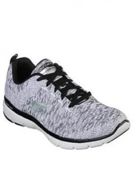 Skechers Flex Appeal 3.0 Trainer - Grey/Black