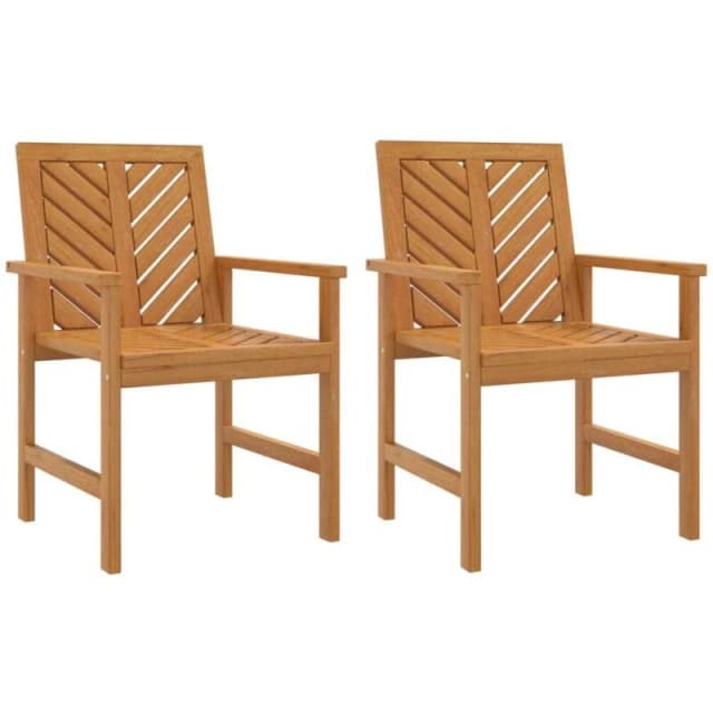 VIDAXL Garden Dining Chairs 2 pcs Solid Wood Acacia Vidaxl 362227