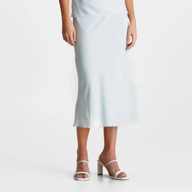 Calvin Klein Bias Cut Midi Skirt Morning Frost female 8 (XS)