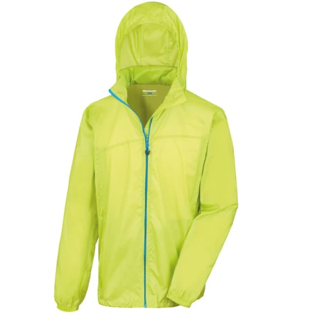 Result Result Men Lightweight Packaway Jacket in Lime Size: X-Small Lime XS Male 5063425119035