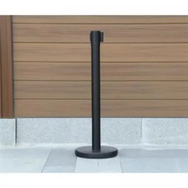 Seco Retractable 2m Post Black with Red Tape - RTPOSTBLACK 24954SS EXR24954SS