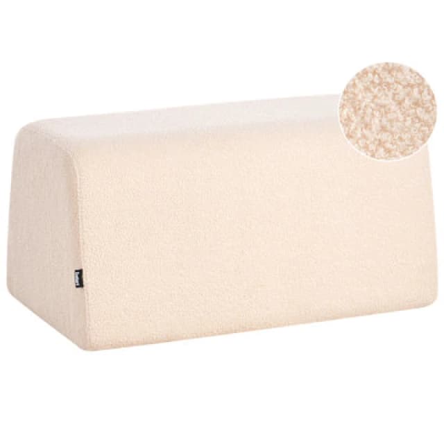 Beliani Pouffe Sinclair Boucle Beige