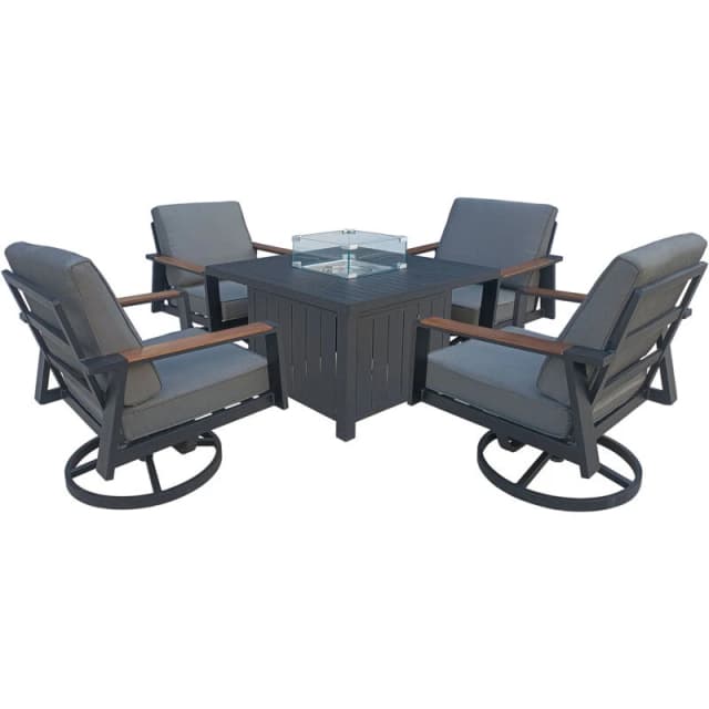 Furniture One Manual Reclining Sofa Collection Sectional Couches Set Grey - 2+1 Seater Sofa Set, Grey A1347-UK-1V-1W