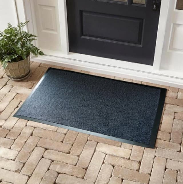 Door Mats Hallway Runners Non Slip Outdoor Indoor-Kitchen Floor Mats Rubber Back Dirt Trapper Blue 40X60 Cm