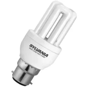 Sylvania CFL Fast Start Tubular 8W B22 Mini-Lynx Warm White Frosted