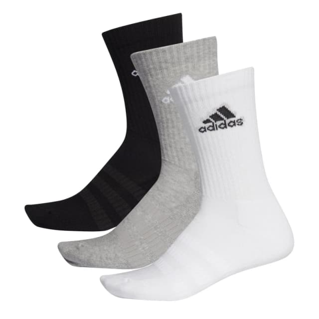 Adidas adidas Core SPW Crew 3 Pack Socks Grey/Black Male 4/5-5/5 PT36801