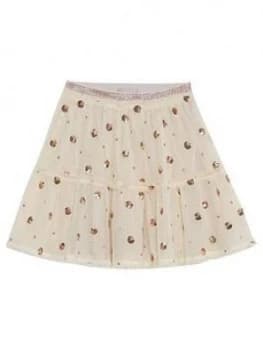 Mintie By Mint Velvet Girls Sequin Spot Tutu Skirt - Gold