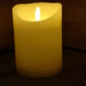 12.5cm Premier Christmas Cream Flickerbright Candle with Timer