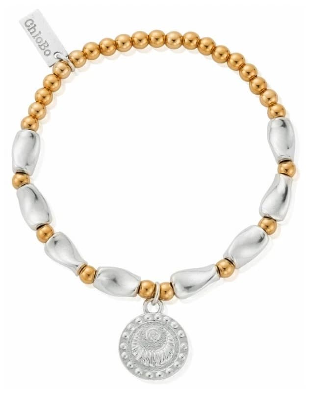 ChloBo GMBLTB3458 Gold And Silver Rising Woman Bracelet Jewellery