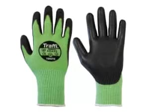 Traffi TG5210 Tri Polymer PU Cut Level C Safety Glove Size 10