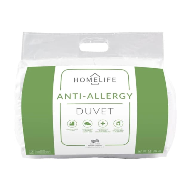 Homelife Anti-Allergy Duvet 10.5 Tog - White White Single