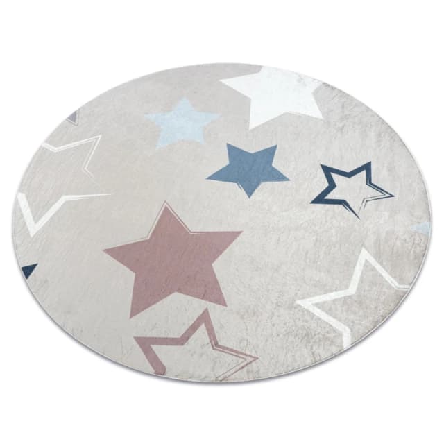 RugsX Bambino Rug in Beige Size: 120cm diameter Beige Unisex 120cm diameter