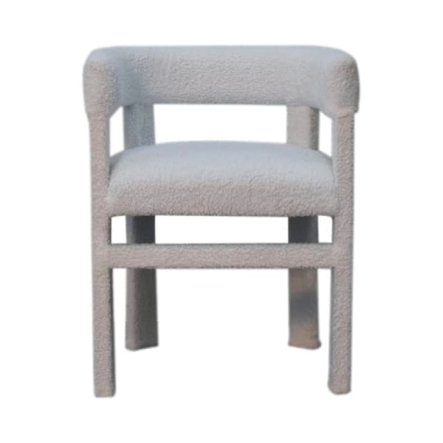 Artisan Furniture Artisan Furniture Solid Wood White Boucle Occasional Chair