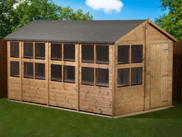Empire Sheds Empire Apex Potting Shed 8X14 Single Door