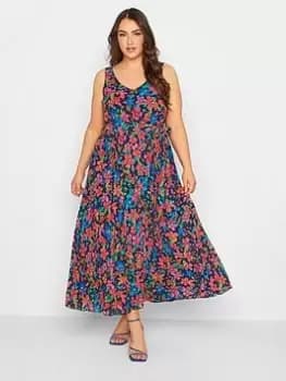 Yours Floral Pleated Dress