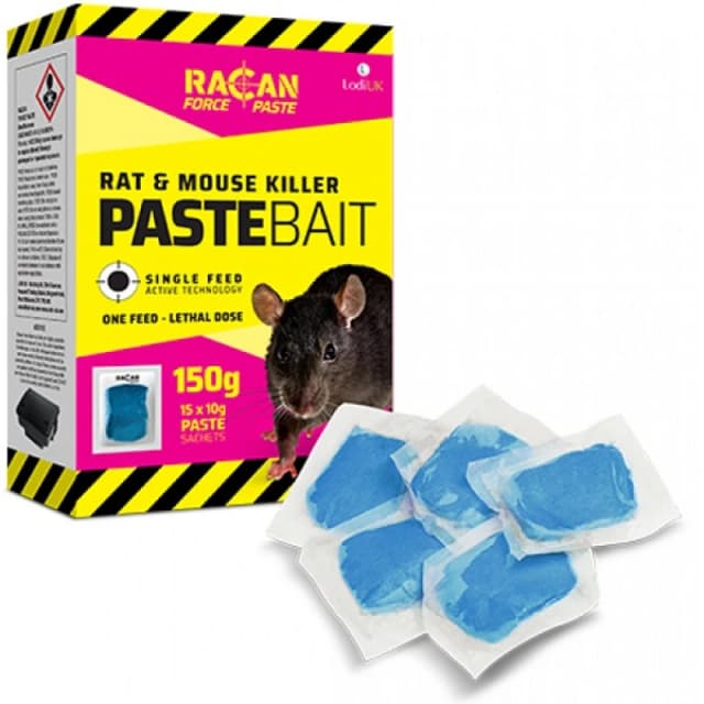Racan Force Paste, Rat and Mouse Killer - 15 x 10g sachets