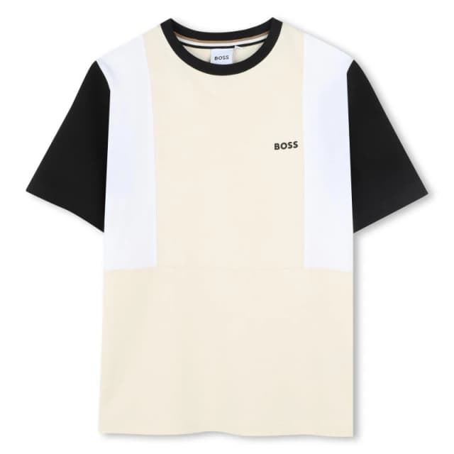 Boss Block Logo T-Shirt Junior - Cream Cream 15 - 16 Years