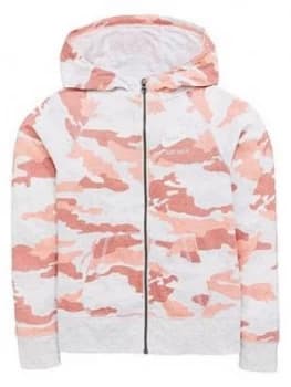 Nike Sportswear Older Girls Vintage Camo Hoodie PinkGrey Camo Size L12 13 Years Women
