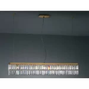 Kolarz Lighting - Kolarz PRISMA - Designer Crystal Straight Pendant Light Polished Gold, 7x G9