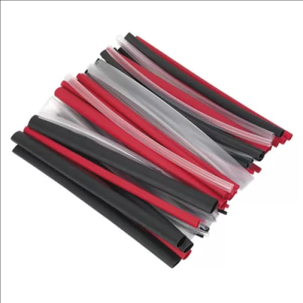Sealey HSTAL72MC Heat Shrink Tubing 72pc Mixed Colours Adhesive Lined 200mm